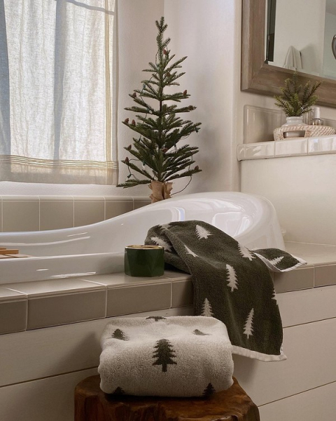 6 неожиданных идей для новогоднего декора ванной