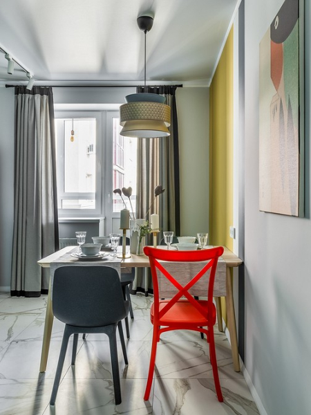 7 мест для приема пищи в небольших квартирах, обставленных дизайнерами