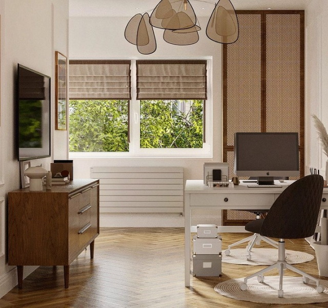 8 модных решений для украшения домашнего офиса