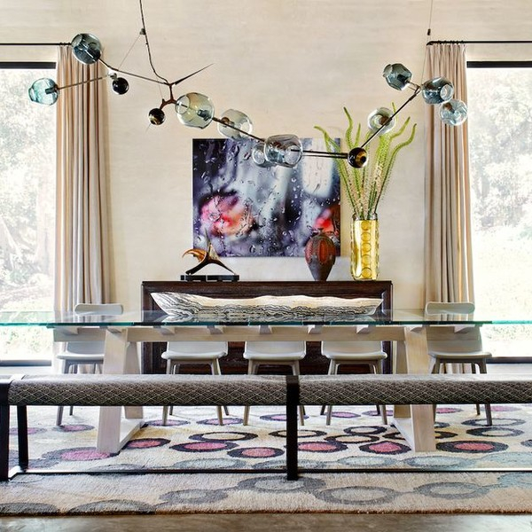 Длинный обеденный стол: 35+ стильных примеров