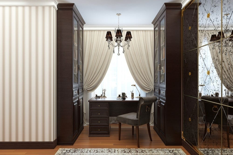 Домашние кабинеты в классическом стиле (32 фото)                            
