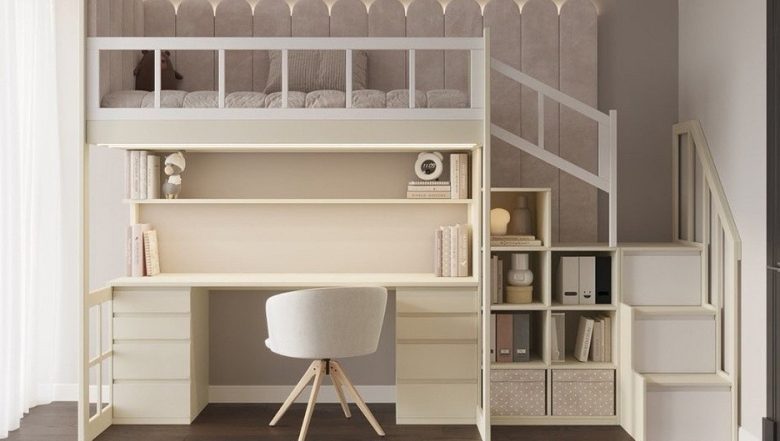 krovat cherdak s rabochej zonoj vidy materialy modeli dlja raznyh stilej 86c75c3