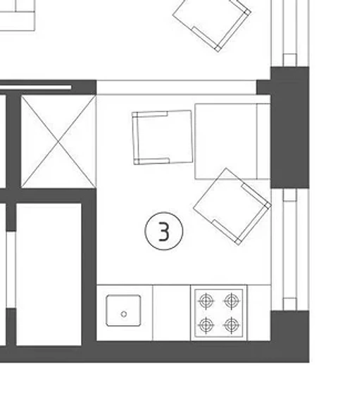 
                                Кухня 5 кв. м: советы по оформлению, примеры проектов с планировками и 73 фото                            
