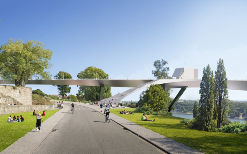 
                                Как большое лезвие: архитекторы показали проект оригинального моста в Португалии                            
